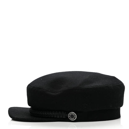 Hermes Cashmere Swift Womens Deauville Cap 57 Black 4 of 8