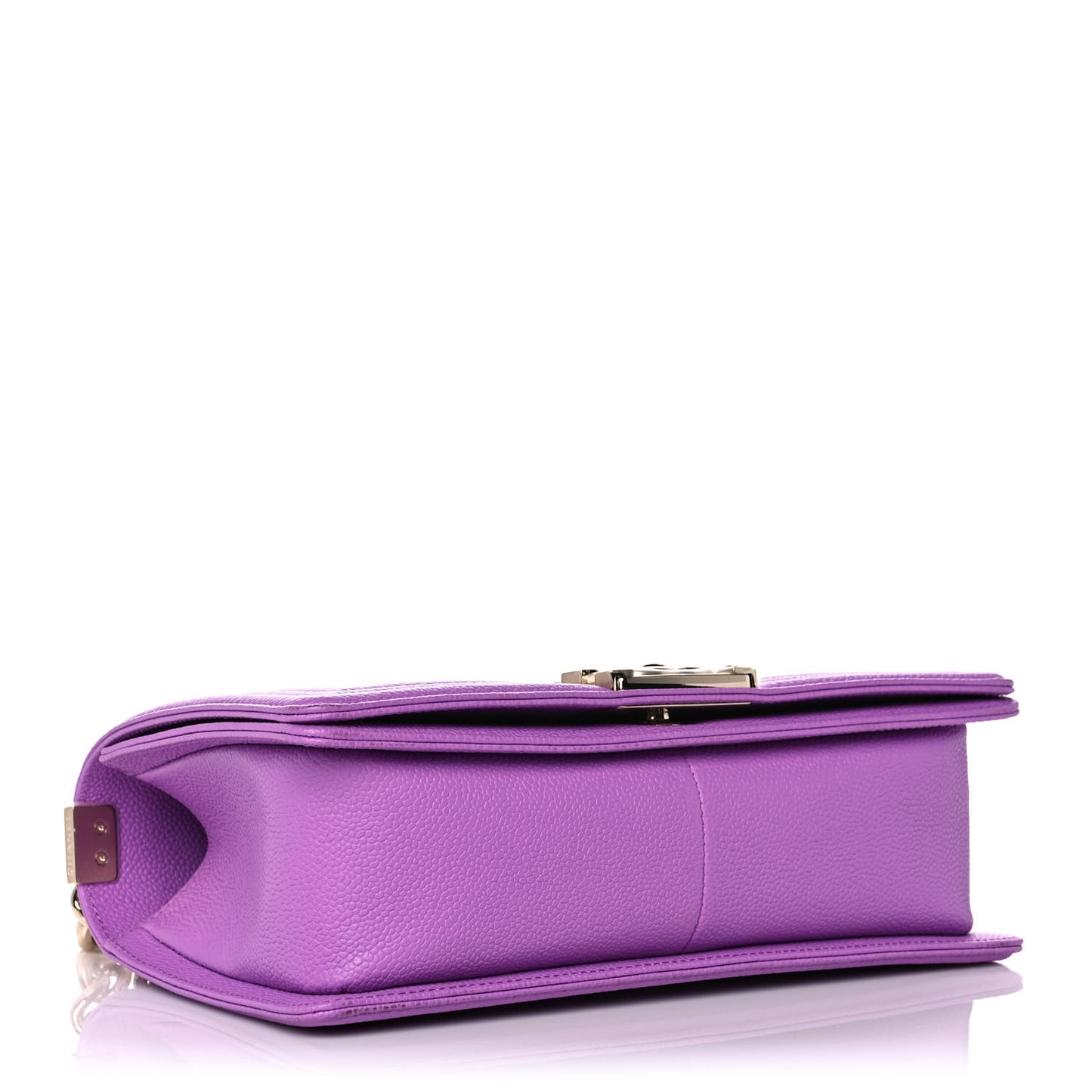 Caviar Quilted Medium Boy Flap Purple