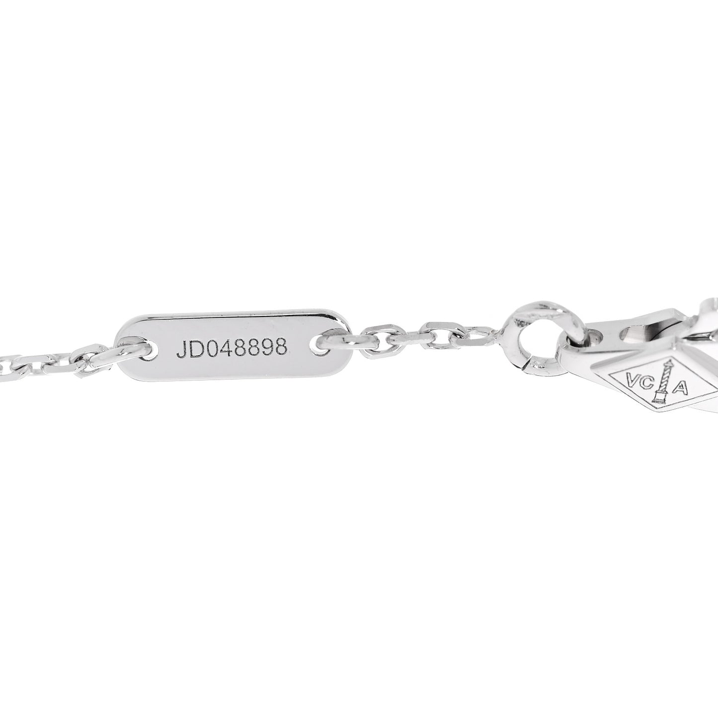 18K White Gold Diamond Sweet Alhambra Bracelet