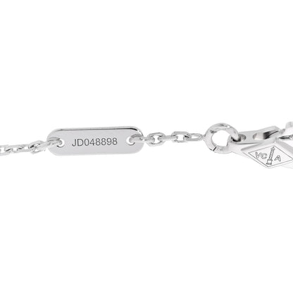 Van Cleef & Arpels 18K White Gold Diamond Sweet Alhambra Bracelet 3 of 5
