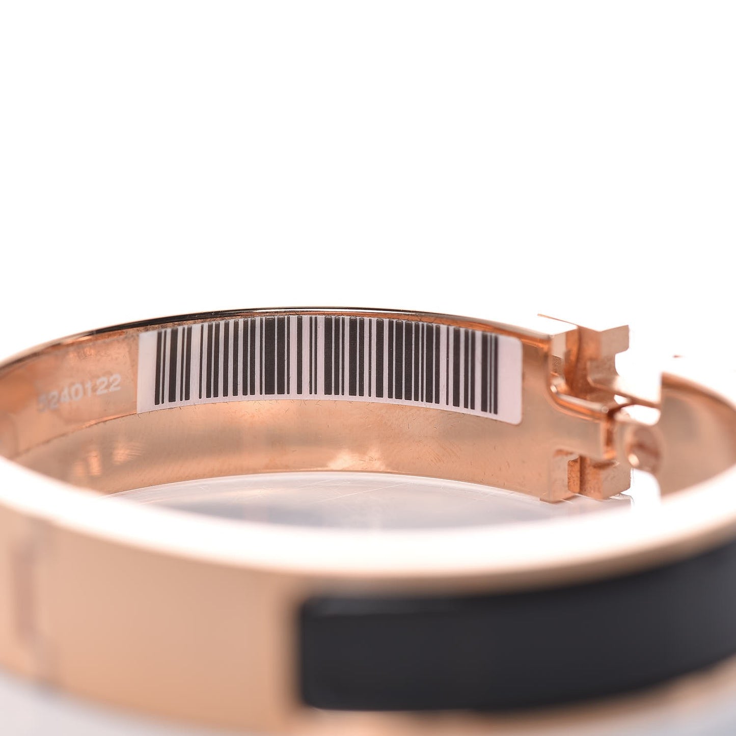 Enamel Narrow Clic Clac H Bracelet PM Black