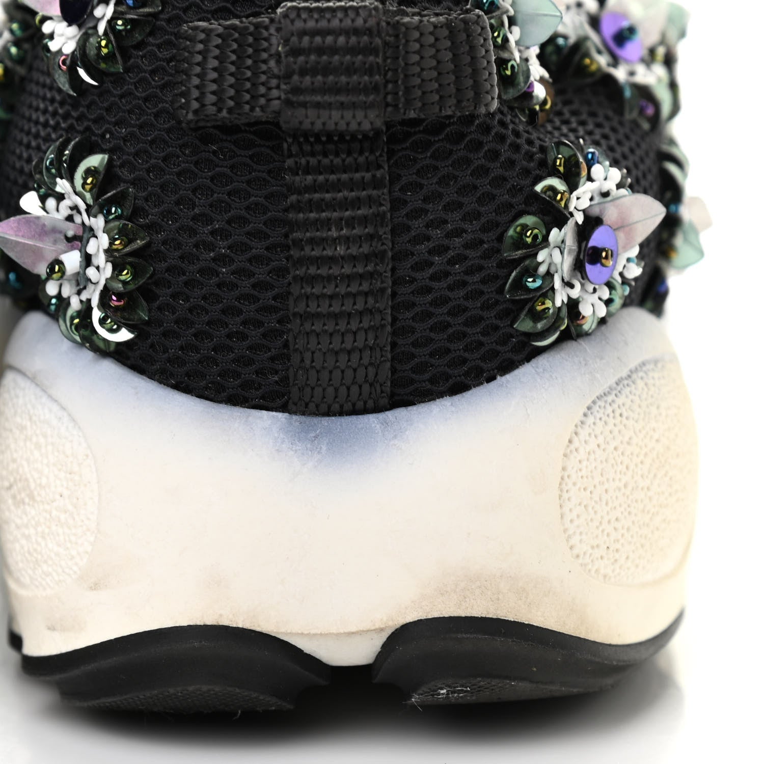 Christian Dior Technical Canvas Embellished Dior Fusion Sneakers 38.5 Black 9 of 10
