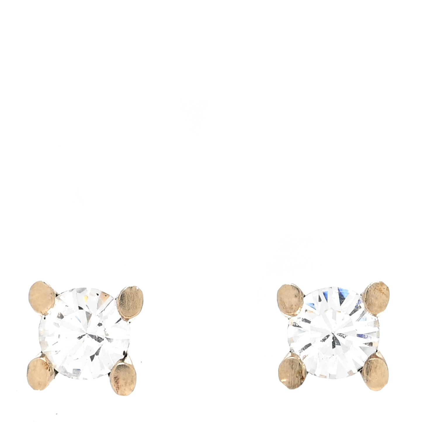 Crystal Stud Earrings Silver
