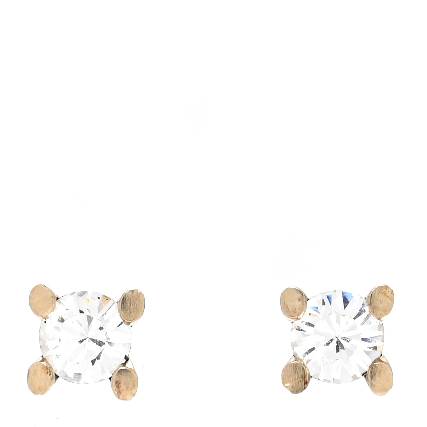Louis Vuitton Crystal Stud Earrings Silver 1 of 4