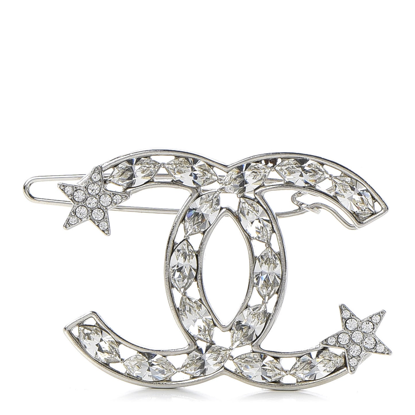 Crystal Starfall CC Hair Clip Silver