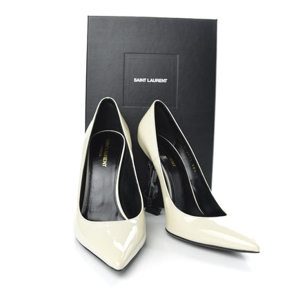 Saint Laurent Calfskin Opyum 100 Pumps 39.5 White 10 of 10