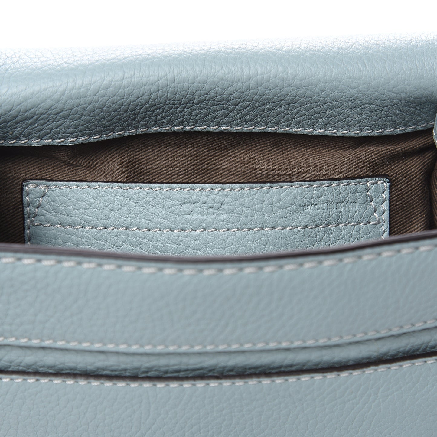 Calfskin Mini Marcie Round Crossbody Bag Faded Blue