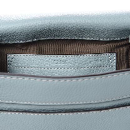 Chloe Calfskin Mini Marcie Round Crossbody Bag Faded Blue 6 of 9