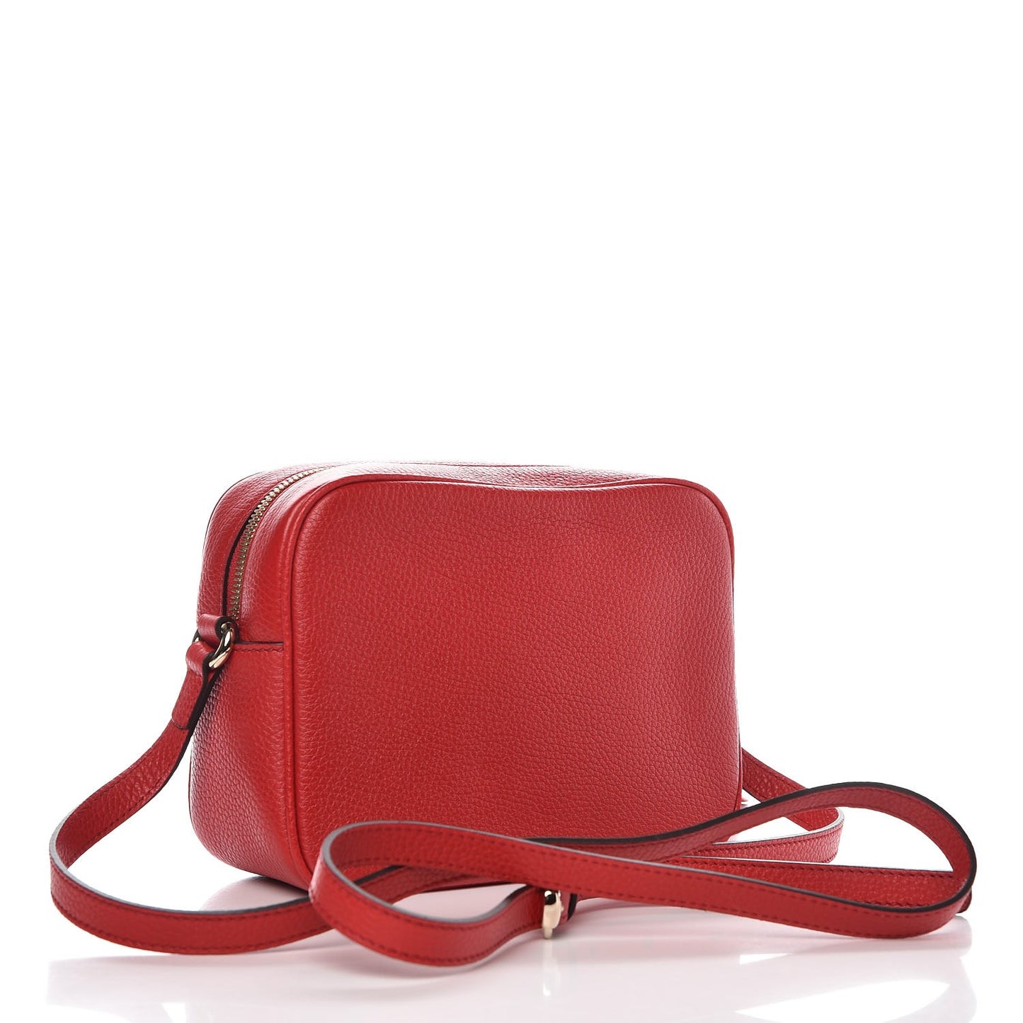 Pebbled Calfskin Small Soho Disco Bag Vibrant Red