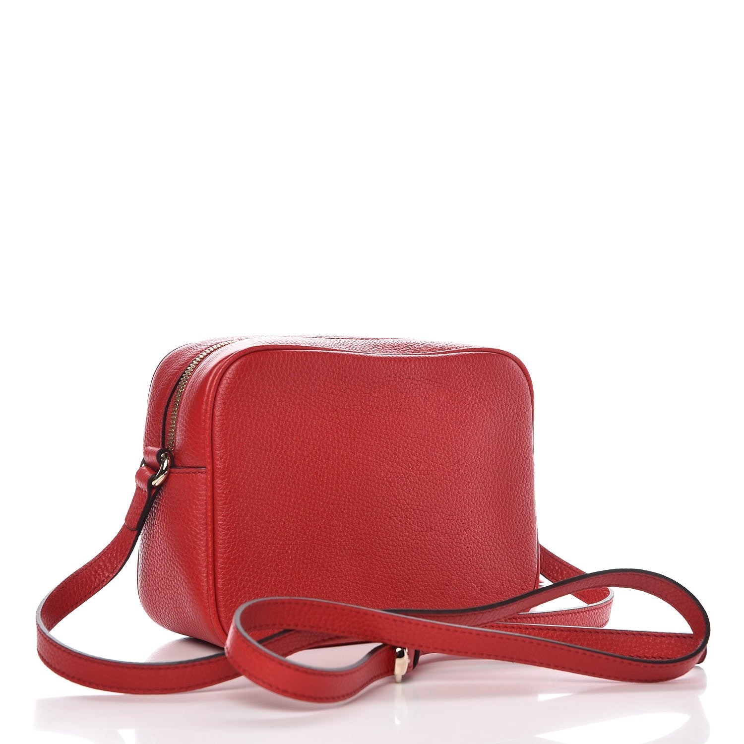 Gucci Pebbled Calfskin Small Soho Disco Bag Vibrant Red 3 of 7