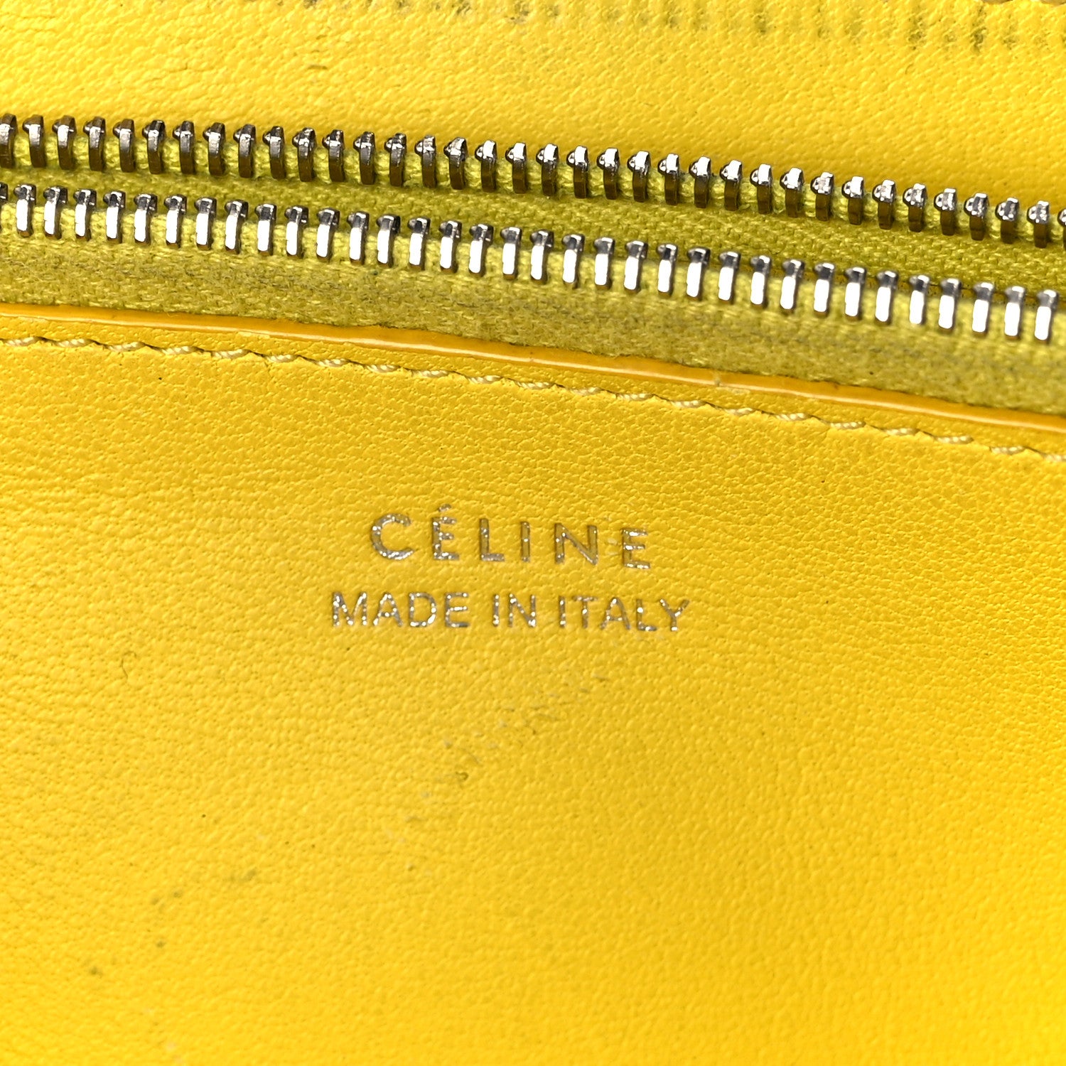 Celine Drummed Calfskin Large Zip Around Multifunction Wallet Souris 6 of 12