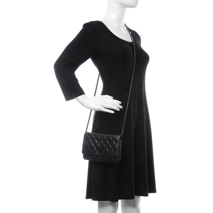 Chanel Aged Calfskin Quilted Reissue Wallet On Chain WOC So Black 2 of 9