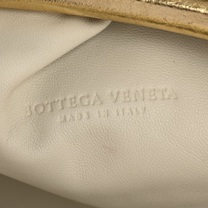 Bottega Veneta Metallic Crinkled Lambskin The Pouch Oversized Clutch Oro 6 of 12