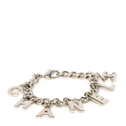 Chanel CC Logo Charms Bracelet Silver 1 of 4