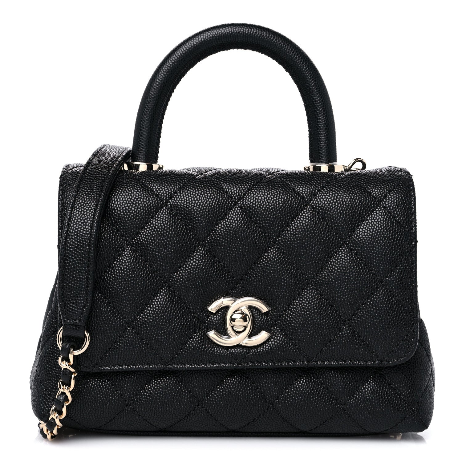 Chanel Caviar Quilted Extra Mini Coco Handle Flap Black 1 of 10
