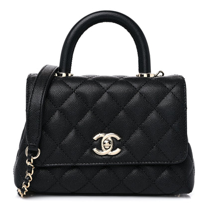 Chanel Caviar Quilted Extra Mini Coco Handle Flap Black 1 of 10