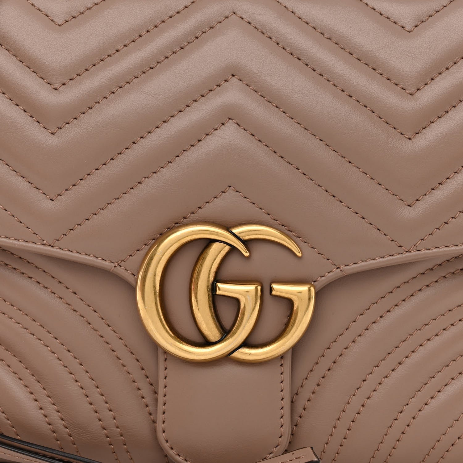 Gucci Calfskin Matelasse Sylvie Web Small GG Marmont Top Handle Shoulder Bag Porcelain Rose 9 of 11