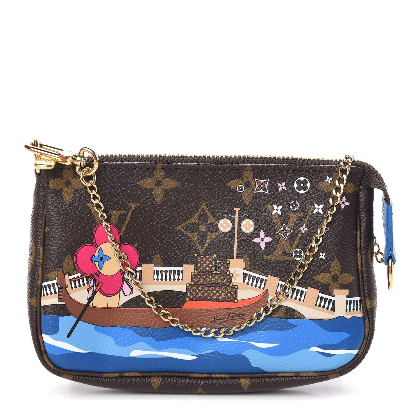 Monogram 2019 Christmas Animation Mini Venice Pochette Accessories Blue