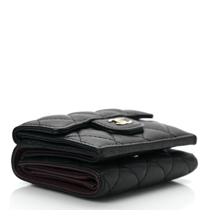 Chanel Caviar Quilted Tri-Fold Flap Wallet Black 4 of 7