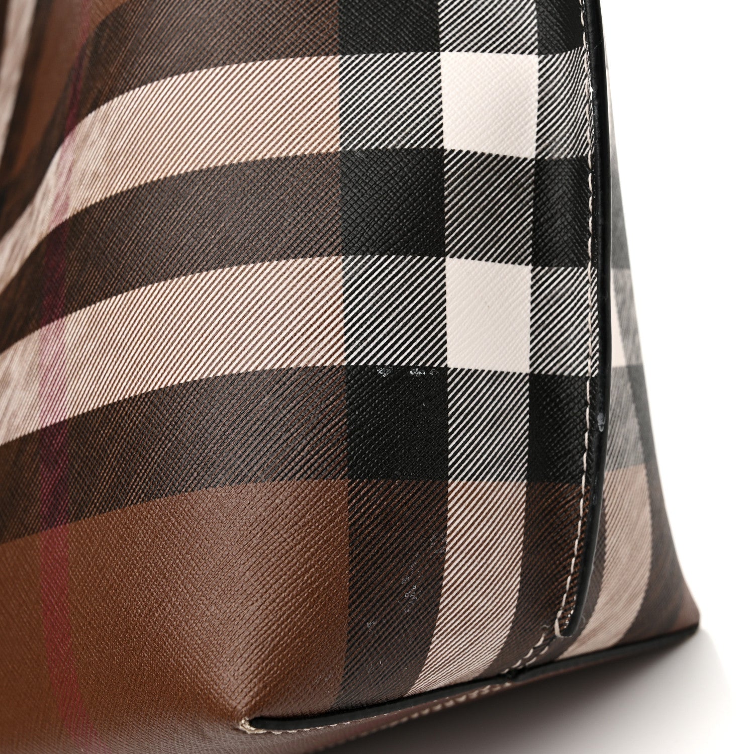 Burberry E-Canvas Check Medium Soft TB Tote Dark Birch Brown 10 of 10