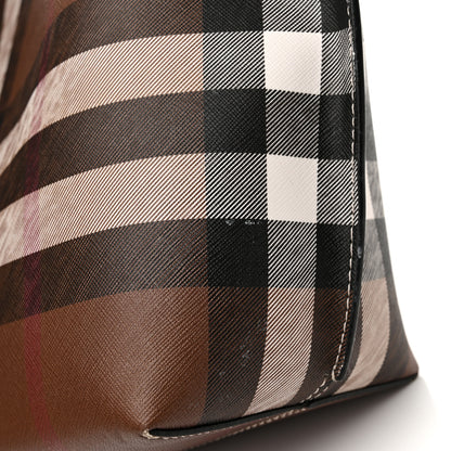 Burberry E-Canvas Check Medium Soft TB Tote Dark Birch Brown 10 of 10