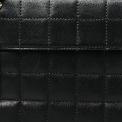 Chanel Lambskin Chocolate Bar Mademoiselle Flap Shoulder Bag Black 8 of 10