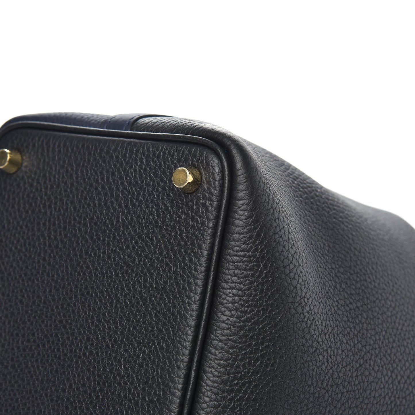 Taurillon Clemence Casaque Picotin Lock 18 PM Blue Nuit Black Bleu Frida