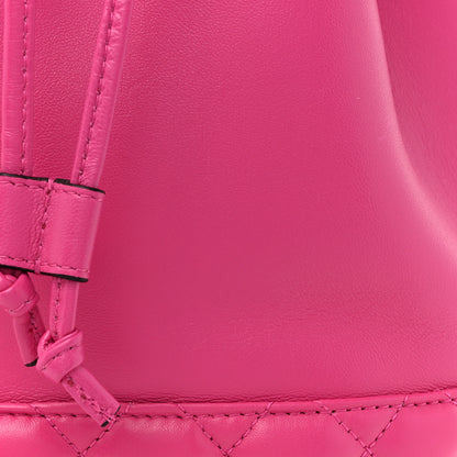 Versace Nappa Quilted Medusa Top Handle Bucket Bag Fuchsia 7 of 12