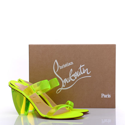 Christian Louboutin PVC Ovida 85 Slide Sandals 39.5 Yellow 10 of 10