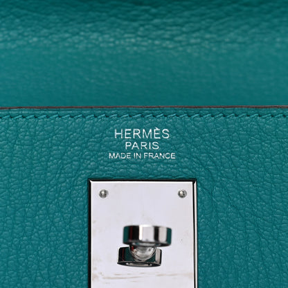 Hermes Chevre Mysore Kelly Retourne 32 Bleu Paon 9 of 18