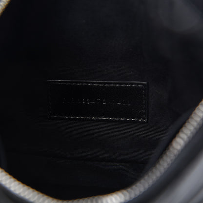 Saint Laurent Calfskin Matelasse Chevron Monogram Pouch Black 7 of 9