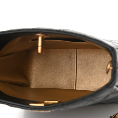 Chanel Lambskin Quilted Small Pearl Crush Hobo Black 5 of 11