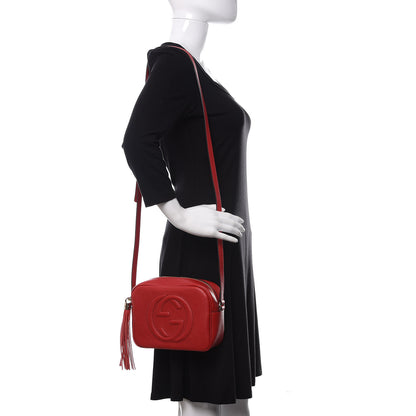Gucci Pebbled Calfskin Small Soho Disco Bag Tabasco Red 2 of 10