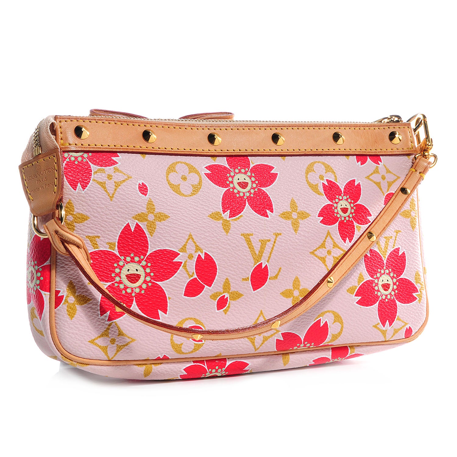 Louis Vuitton Monogram Cherry Blossom Pochette Accessories Red 3 of 8