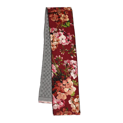 Gucci Wool GG Monogram Miniorophin Scarf Lacquer Pink 2 of 4