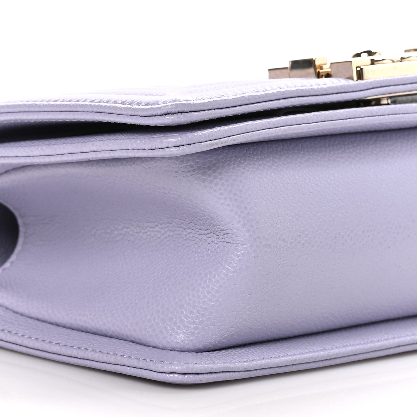 Caviar Quilted Small Boy Flap Light Purple