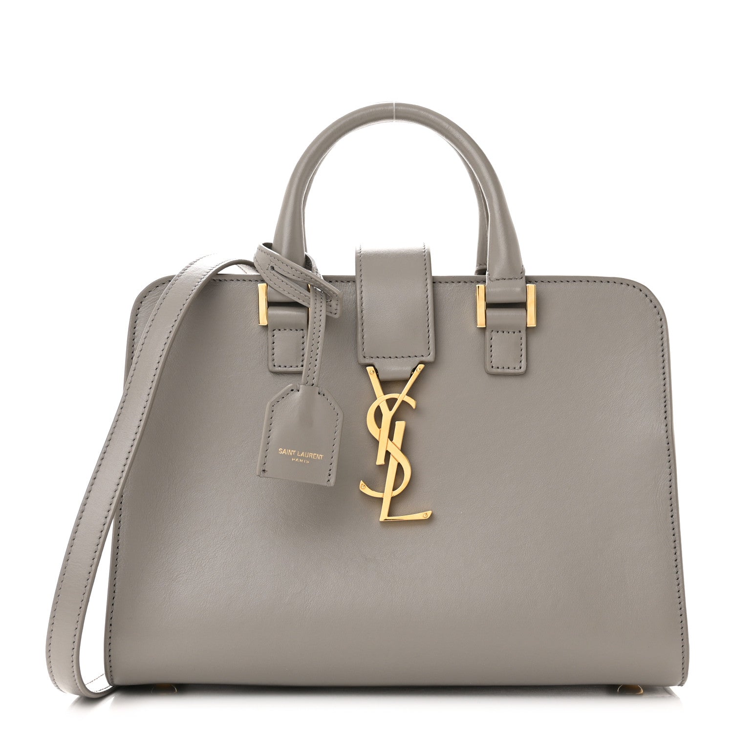 Saint Laurent Calfskin Monogram Baby Cabas Fog 1 of 12