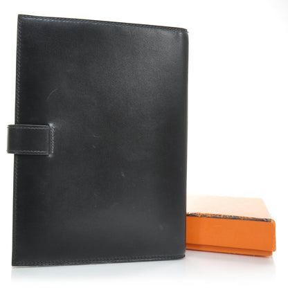 Hermes Leather Adaptable Annual Agenda w Refill Black 3 of 7