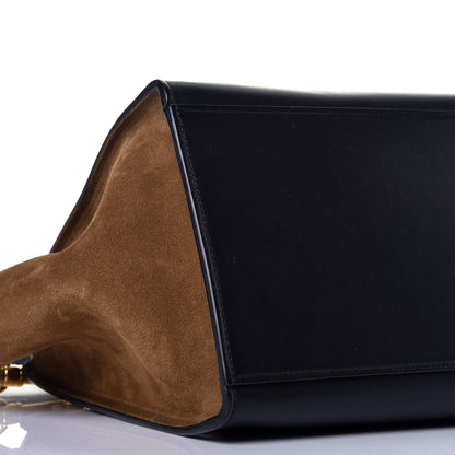 Celine Smooth Calfskin Suede Small Tri-Color Cream Black Brown 8 of 9