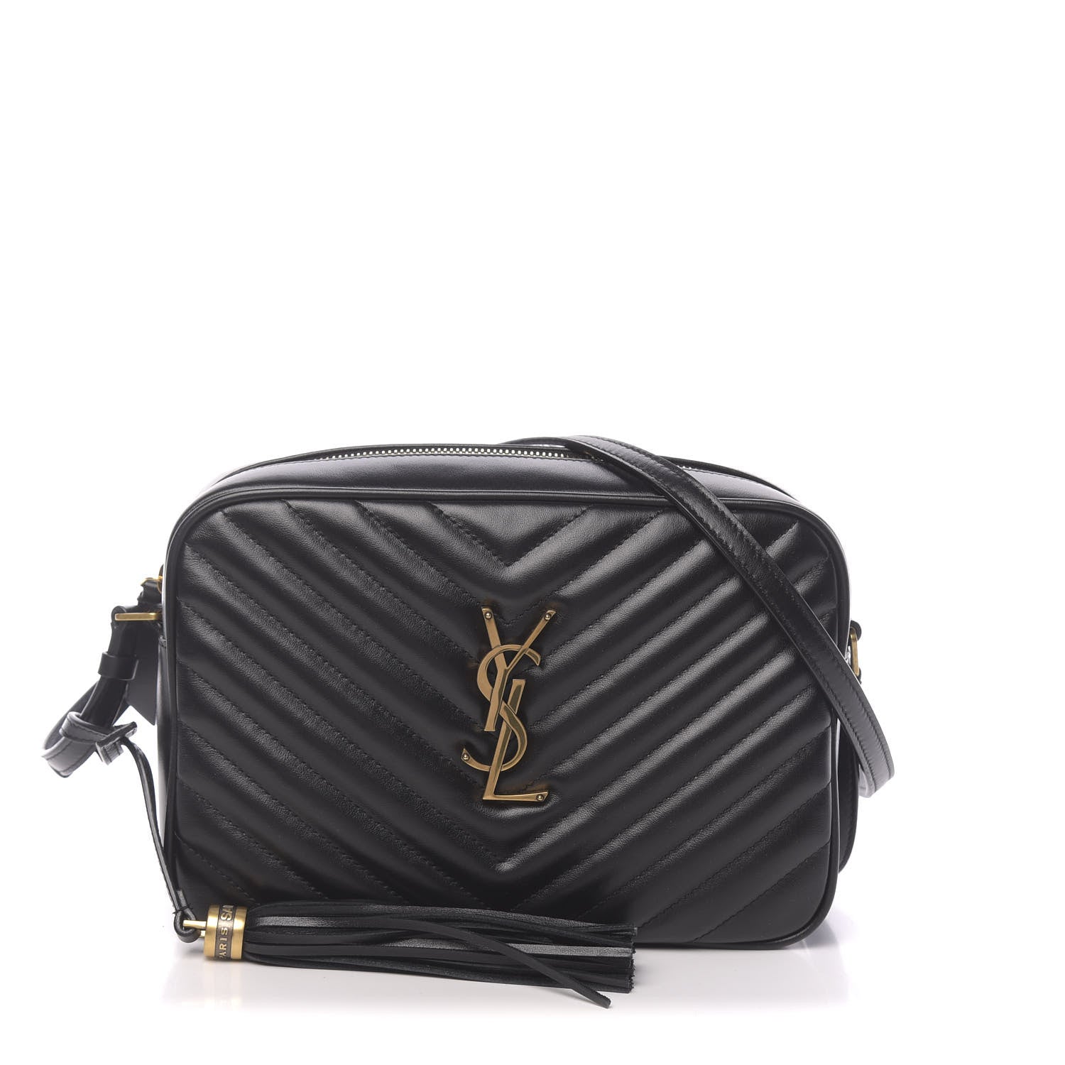 Saint Laurent Calfskin Matelasse Monogram Lou Camera Bag Black 1 of 10