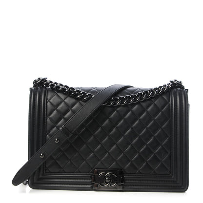 Chanel Calfskin Quilted New Medium Boy Flap So Black 1 of 8
