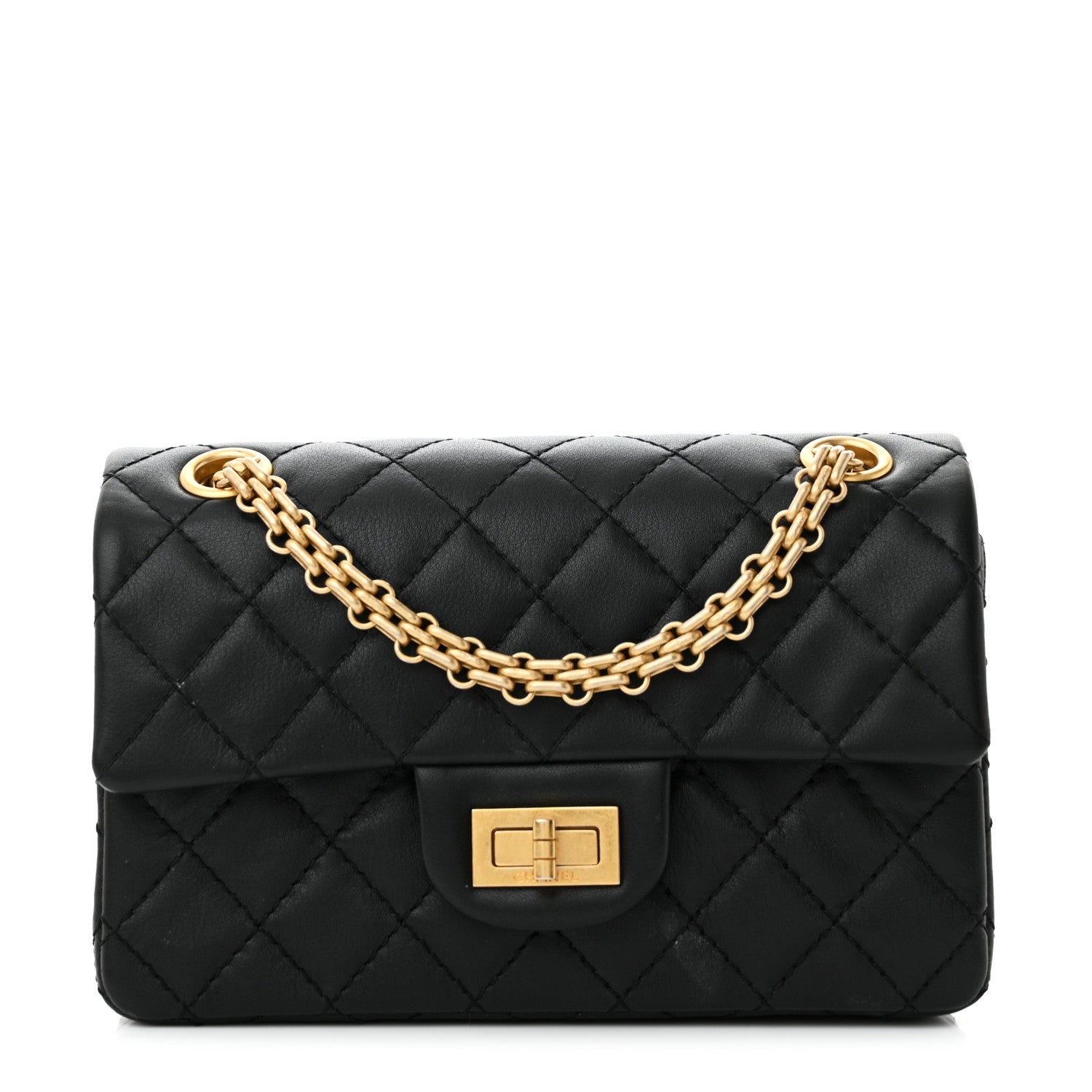 Chanel Calfskin Quilted 2.55 Reissue Mini Flap Black 1 of 11