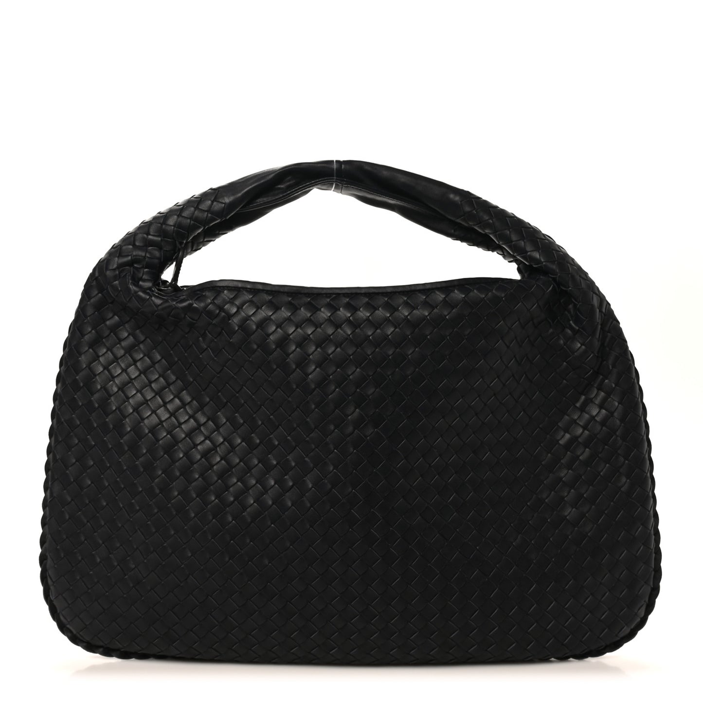 Nappa Intrecciato Large Veneta Hobo Black