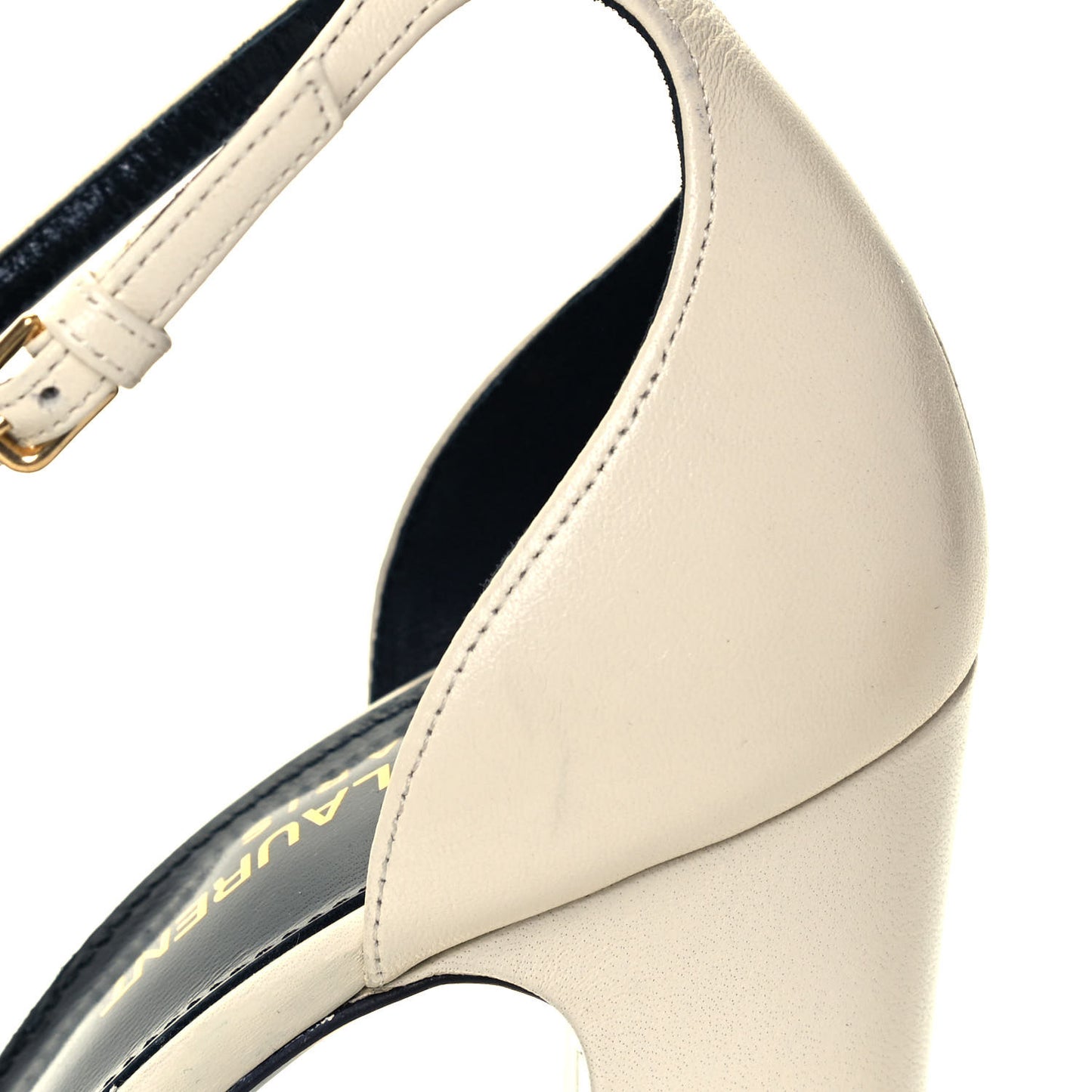 Goatskin Belfagor Platform Sandals 36.5 Pearl