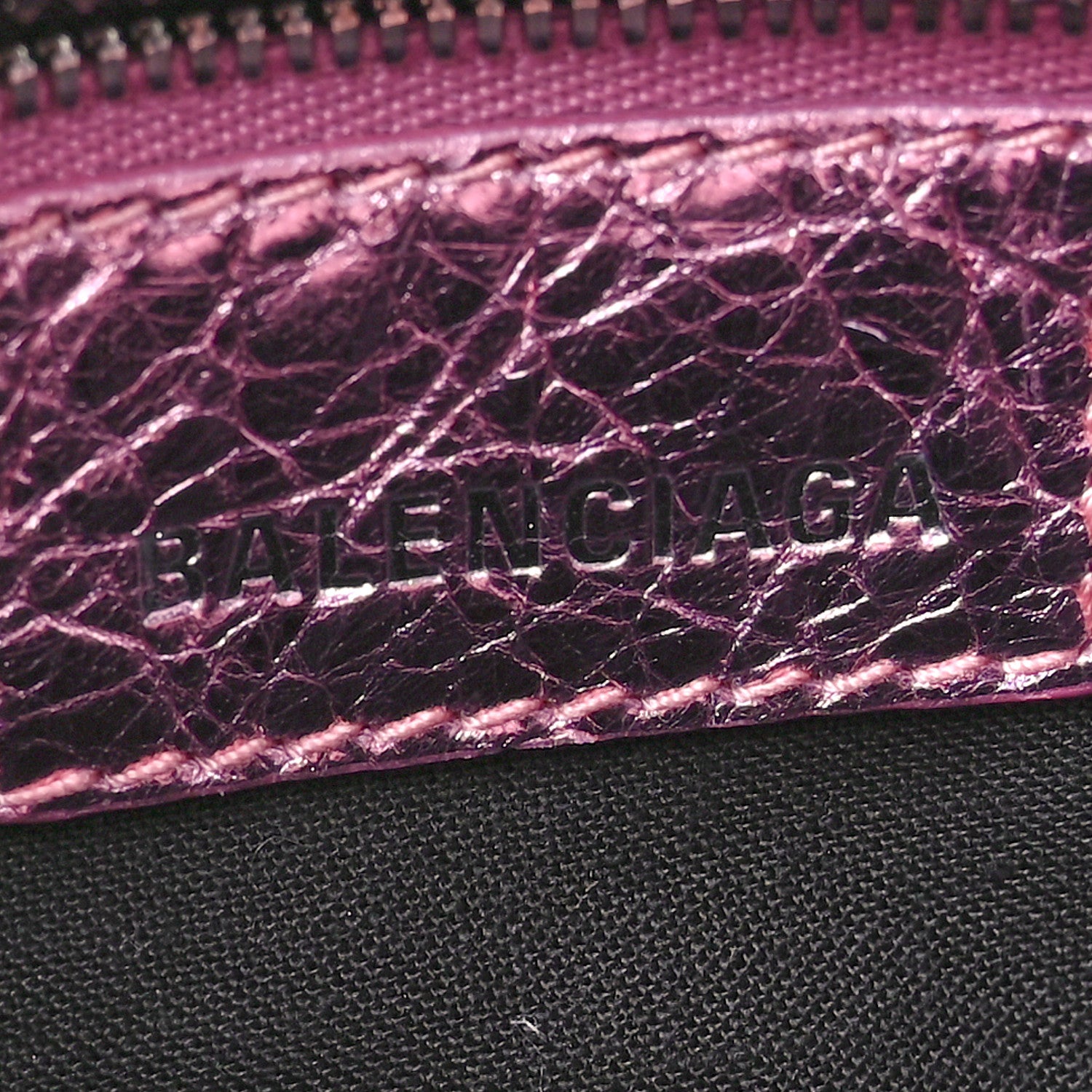 Balenciaga Metallic Agneau Arena Crystal Neo Cagole Handbag XS Met Pink 6 of 10