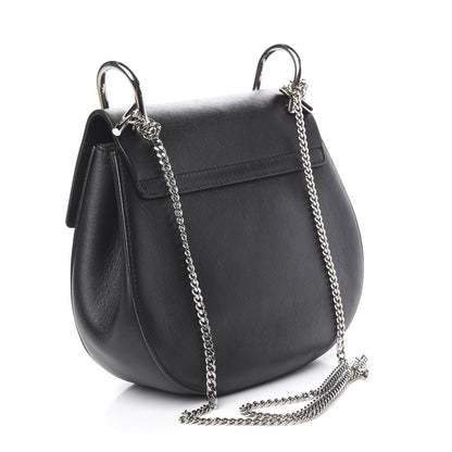 Chloe Suede Smooth Calfskin Drew Shoulder Bag Black 2 of 10