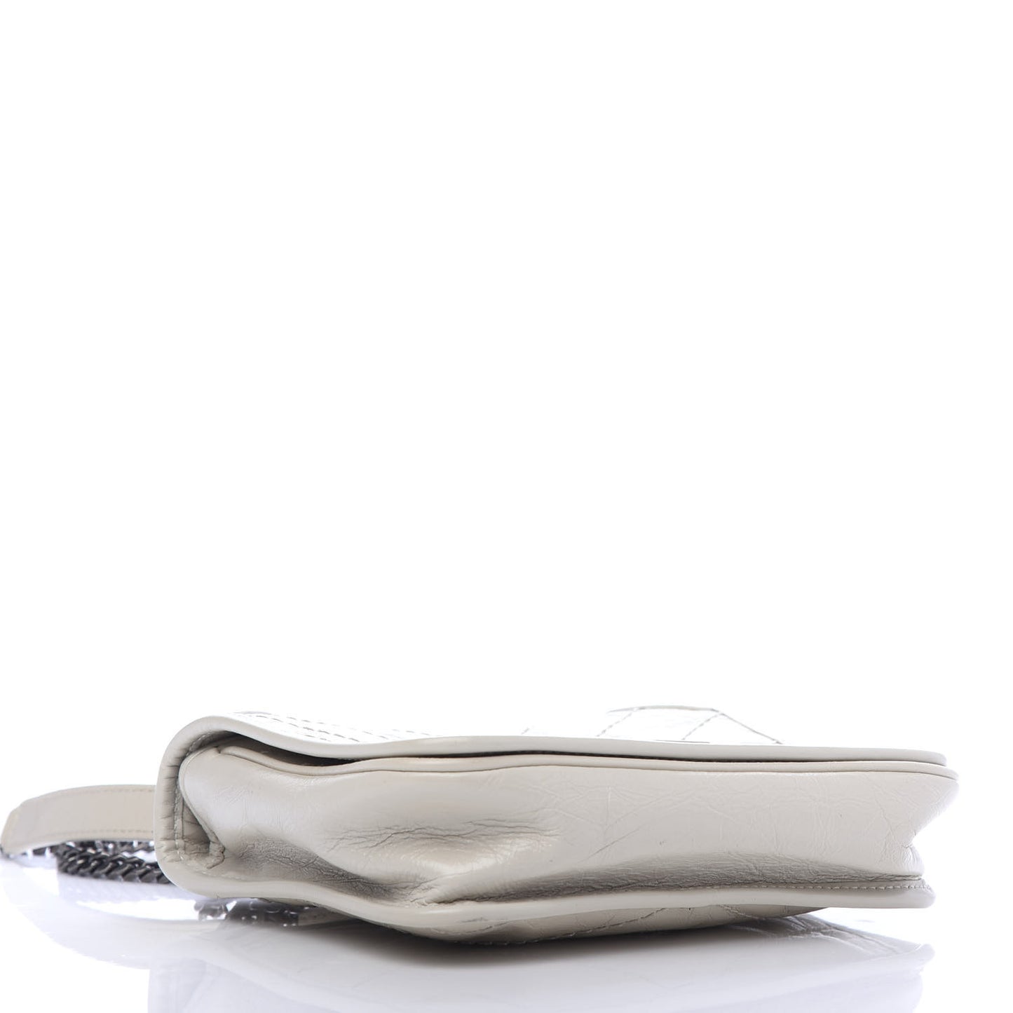 Crinkled Calfskin Matelasse Monogram Niki Chain Wallet Crema Soft