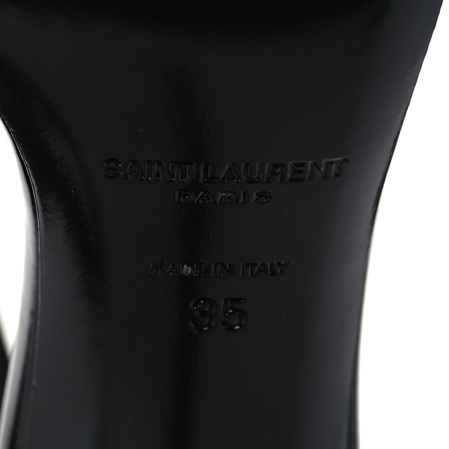 Saint Laurent Tassel Embellished Calfskin Ankle-Wrap Sandals 35 Black 7 of 9