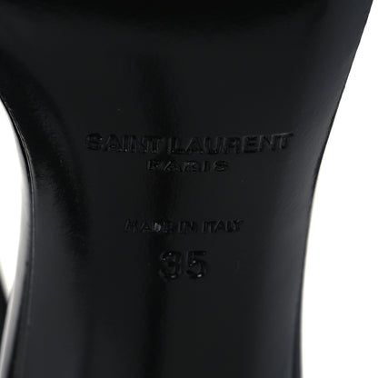 Saint Laurent Tassel Embellished Calfskin Ankle-Wrap Sandals 35 Black 7 of 9