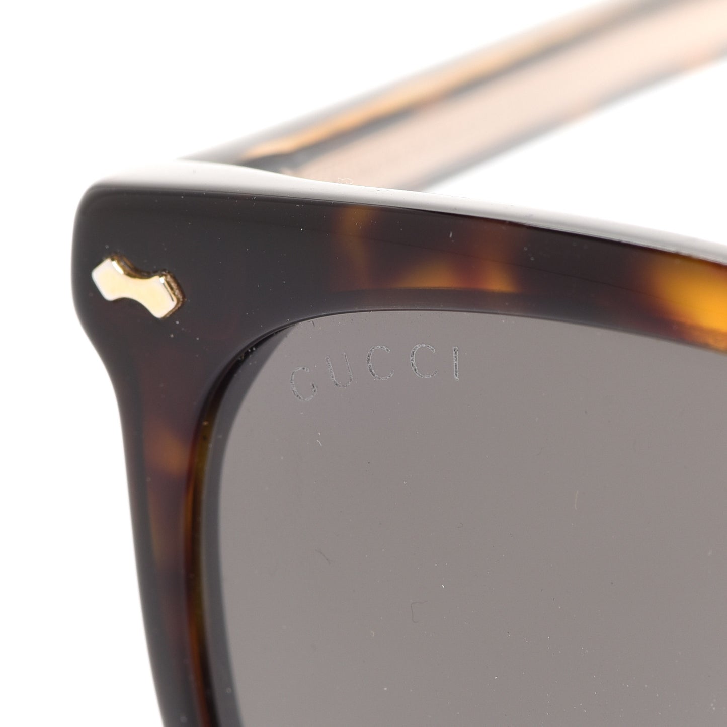 Acetate Square Frame Sunglasses GG0196SK Tortoise